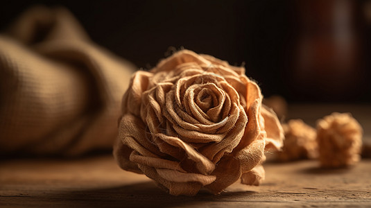 羊毛毡玫瑰花背景图片