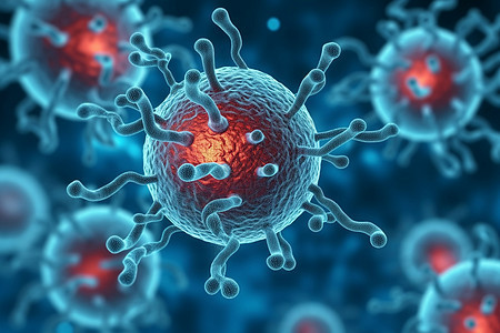 三维病毒细胞图片