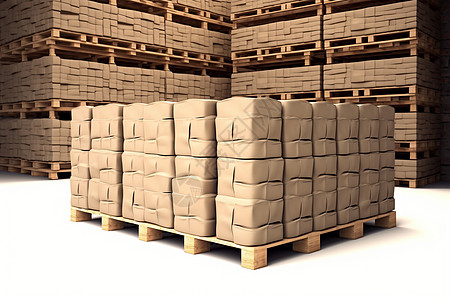 包装箱子仓库运输货物的货架设计图片