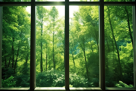 窗外的自然绿洲图片