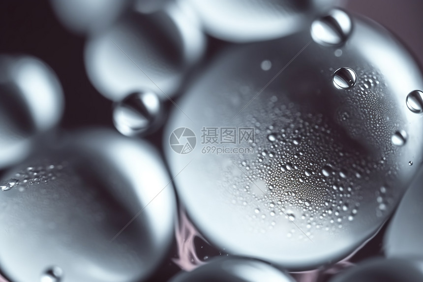 灰色的气泡水珠图片