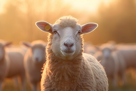牧羊场绵羊特写图片