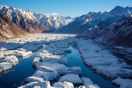 雪山冰川风景图片