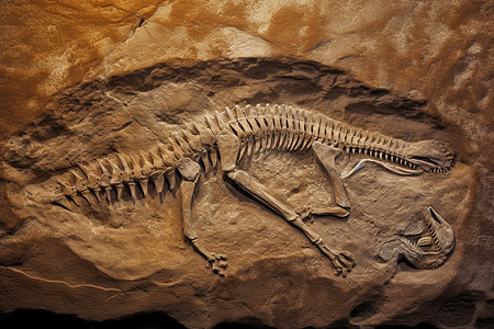 恐龙化石背景图片