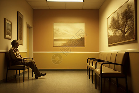 候诊室里的病人图片