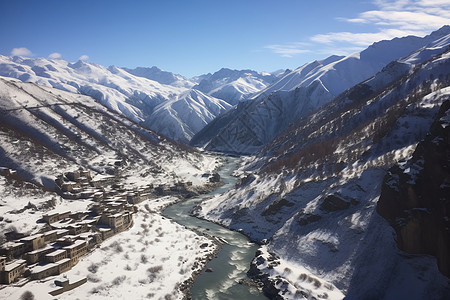 白茫茫的雪山图片