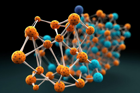 彩色分子结构图片