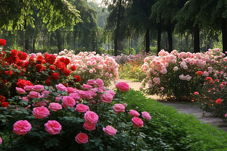 浪漫的玫瑰花园图片