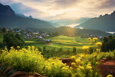 乡村田野自然风景图片