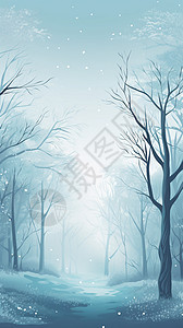 冬天的美景背景图片