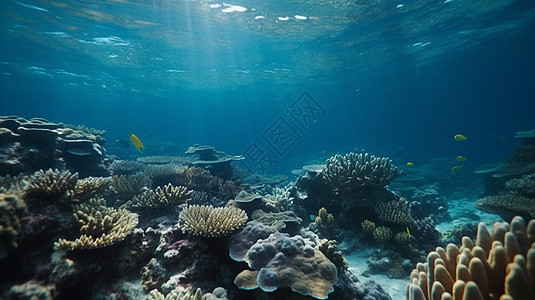 鱼和海底的生态系统图片
