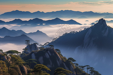 唯美的山脉风景图片