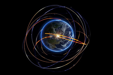 卫星轨迹地球围绕卫星运行的轨迹设计图片