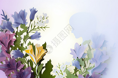 鲜花的设计背景图片