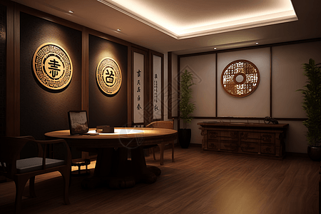 中式木质房间高清图片