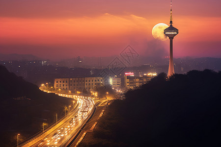 五光十色的夜晚图片