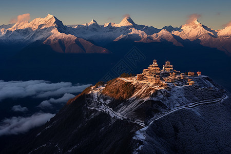 美丽的雪山风景图片