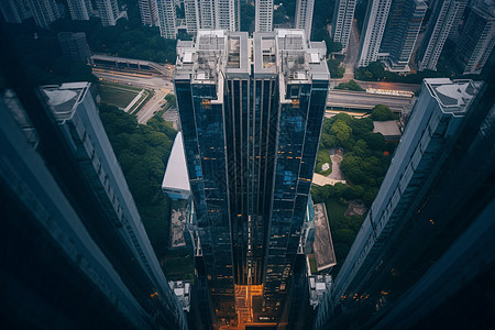 俯瞰城市建筑图片