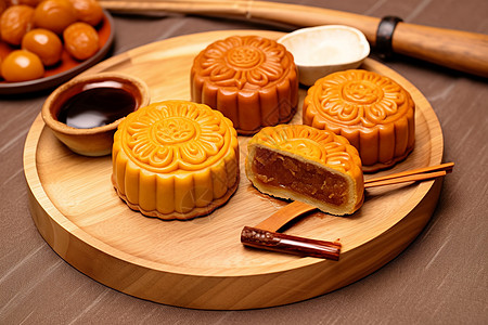 中秋节食品月饼图片
