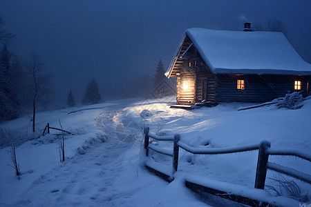 冬天的夜景图片