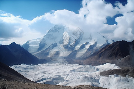 唯美的雪山风景图片