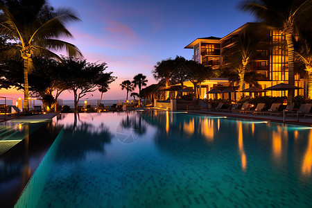 度假酒店的游泳池图片