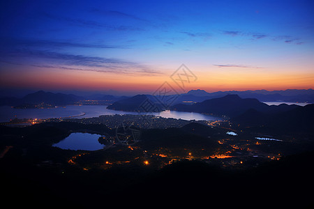 海边乡村的岛屿全景图片