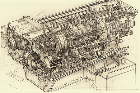 汽车发动机内部细节图图片