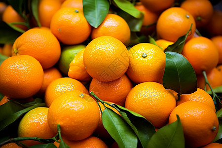新鲜柑橘特写图片