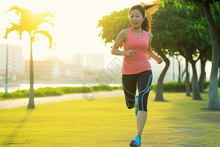 运动的女性背景图片