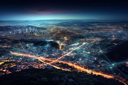 未来科技城市背景图片