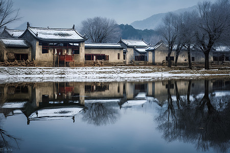 黄山冬天的自然景观图片