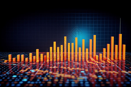 3d业务信息分析利润变化背景图片