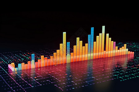 3d投资股票市场利润变化背景图片