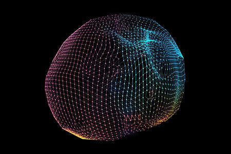 抽象未来风格损坏点球体背景图片