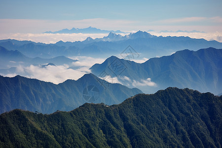 景观图春季的峨眉山背景