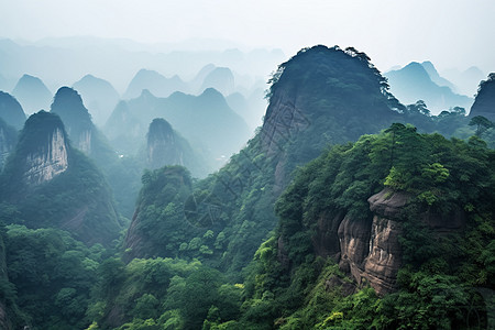 丹霞八角寨地貌山峰风景图片