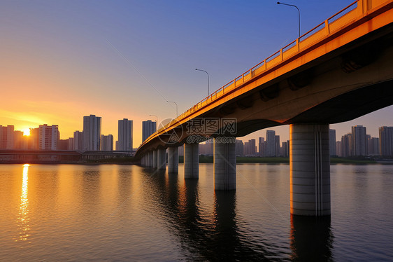 城市重要交通的桥梁建设图片