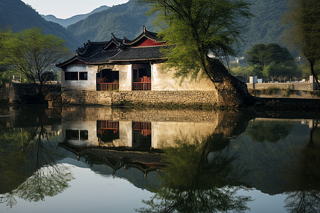 夏季的黄山乡村景观图片