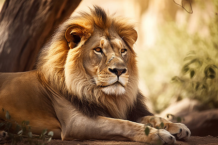狮子特写美丽的非洲狮子背景