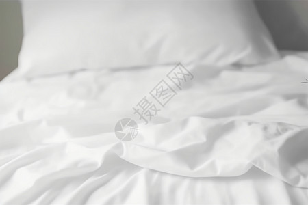白色四件套的床品高清图片