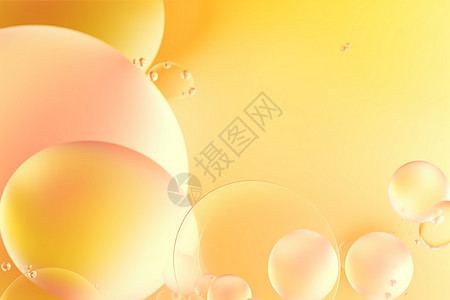 创意气泡黄色背景图片