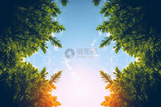 日落时的夏季天空图片