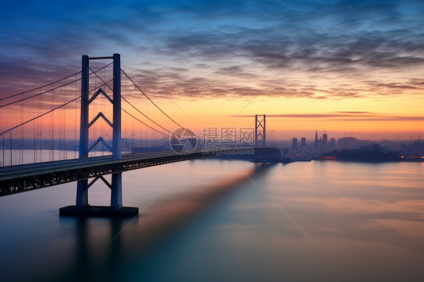 长江大桥的自然景观图片
