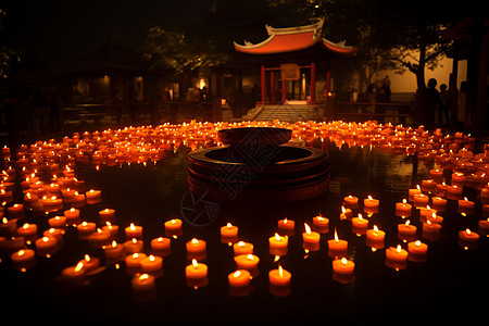 夫子庙民俗祈祷蜡烛图片