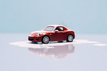 红色的汽车模型图片