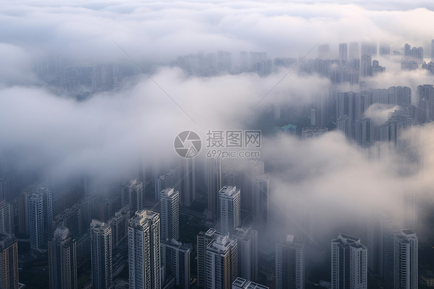 空中的城市建筑图片