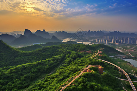 日落时分的风景图片