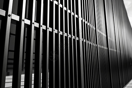 现代监狱素材金属围栏的特写镜头背景