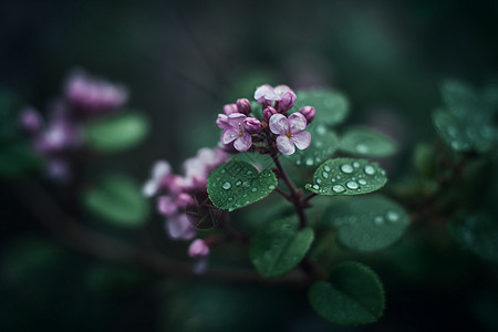 春天户外枝头的丁香花背景